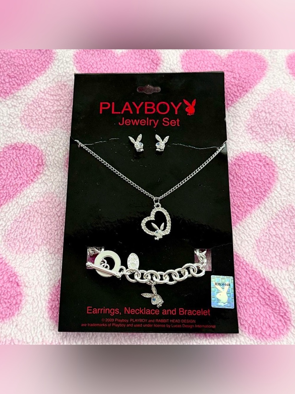 Playboy Y2K mcbling necklace set